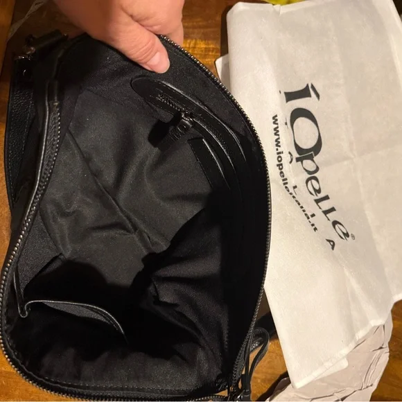 New NWT Io Pelle 3D Skull black genuine leather CROSSBODY BAG Made In Italy - Picture 4 of 5